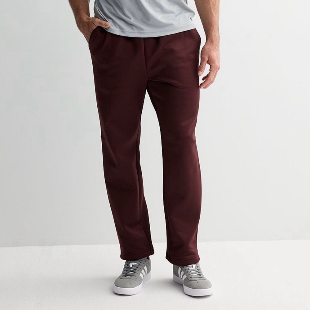 Men's Tek Gear Performance Fleece Open
Bottom Sweat Pants Burgundy Size‎ Large
